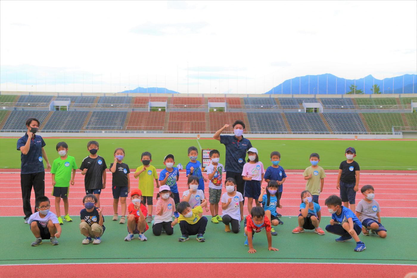 子どもかけっこ教室 ミズノ走り方教室 小瀬スポーツ公園